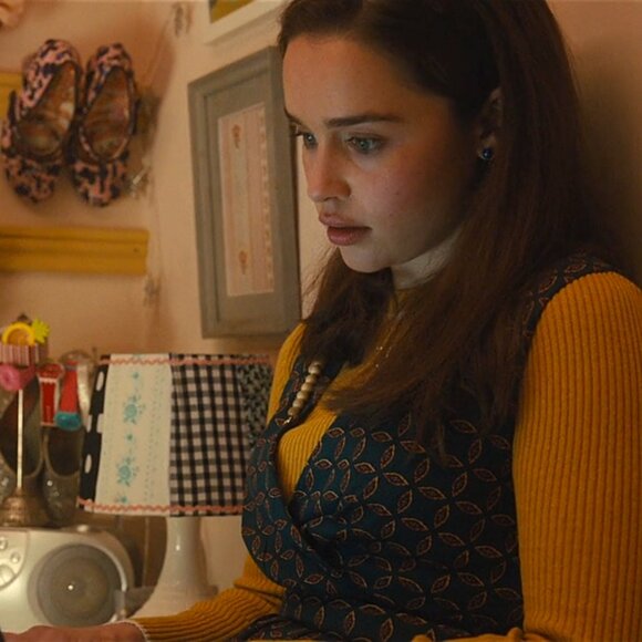 Green Leaf Print Tie Back Skater Dress ASO Louisa Clark - Picture 6 of 6